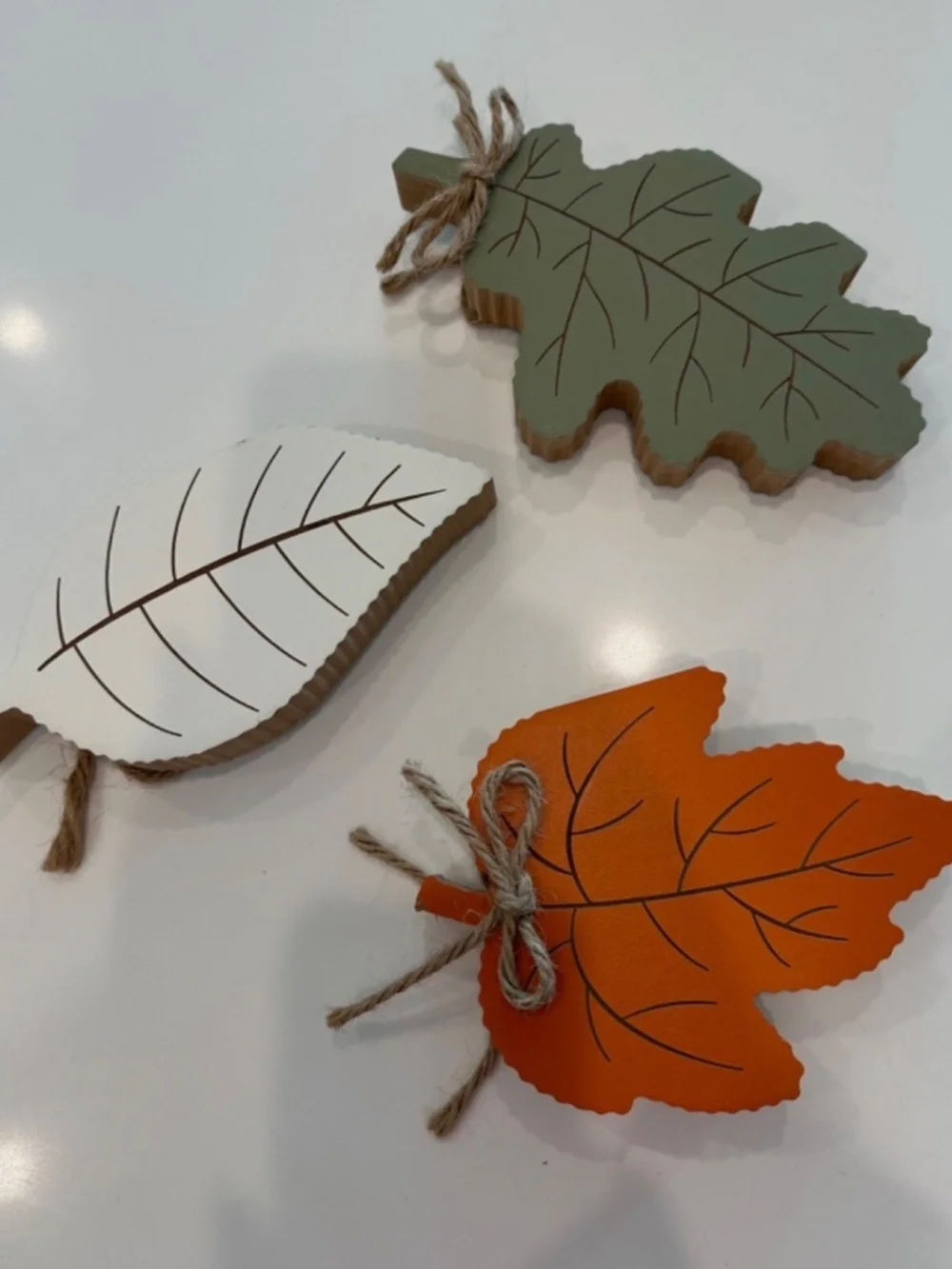 THANKSGIVING - Wooden Leaves - BLESSED GRATEFUL THANKFUL - FALL DECOR - SET of 3